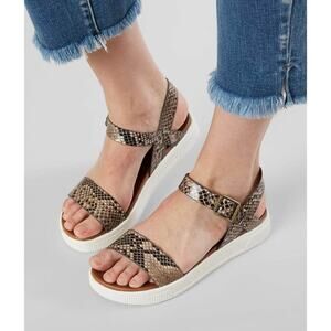 MIA Melvina Faux Snakeskin Strappy Sandal sz 9